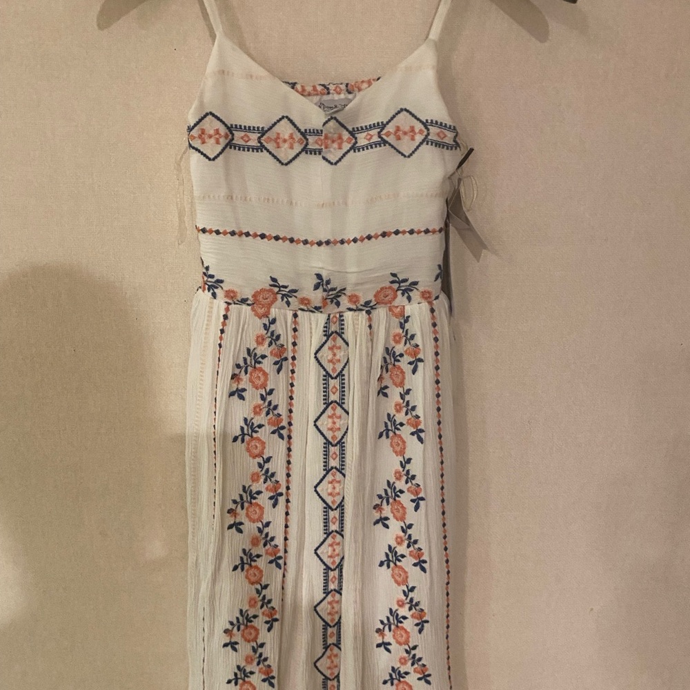 Pippa & Julie Floral Embroidered White Dress